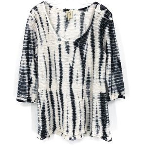 XCVI Tie Dye Scoop neck pull over sweater